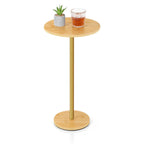 Vrisa Drink Table Small End Table Set of 2 Round Pedestal Side Table Martini Table Modern Coffee Table for Small Spaces, Living Room, Bedroom, Sofa Couch Chair, Black