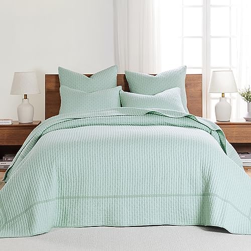 ست لحاف تاوپ دوخت ضربدری لووتکس هوم - لحاف کینگ/کال کینگ + دو روبالشی کینگ - طرح دوخت ضربدری - اندازه لحاف (106x92 اینچ) و اندازه روبالشی (36x20 اینچ) - قابل استفاده دو طرفه - پارچه پنبه‌ای