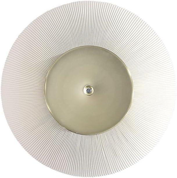 Manhattan Comfort Anderson Modern 28.15" Round Coffee Table 2.0 - Ceramic Marble Tabletop, Elegant Pleated Leatherette Details & Gold Base, Fully Assembled Accent Furniture, Set of 1, Cream