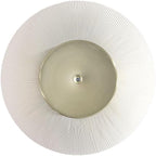 Manhattan Comfort Anderson Modern 28.15" Round Coffee Table 2.0 - Ceramic Marble Tabletop, Elegant Pleated Leatherette Details & Gold Base, Fully Assembled Accent Furniture, Set of 1, Cream