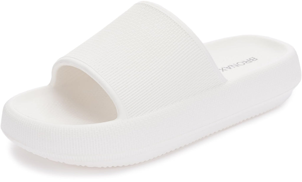 BRONAX Pillow Slippers for Women and Men | House Slides Shower Sandals | Cushioned Thick Sole