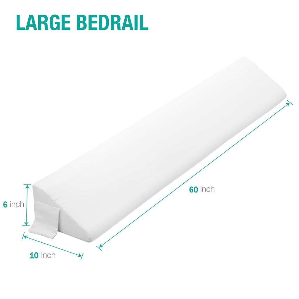 Vekkia Queen Size Bed Wedge Pillow for Headboard Gap/Long Bed Wedge Gap Filler/Mattress Wedge Gap Filler Fill 0-6" Gap Between Headboard and Mattress