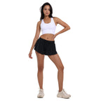 ECENOKL Flowy Athletic Shorts for Women Girls Butterfly Shorts Running Workout Gym Yoga Tennis Comfy Skort 2 in 1 Preppy Shorts with Pocket Cute Summer Clothes 011-Black-M
