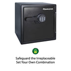 Caja fuerte ignífuga e impermeable SentrySafe SFW123ES con teclado digital, 1.23 pies cúbicos, negro