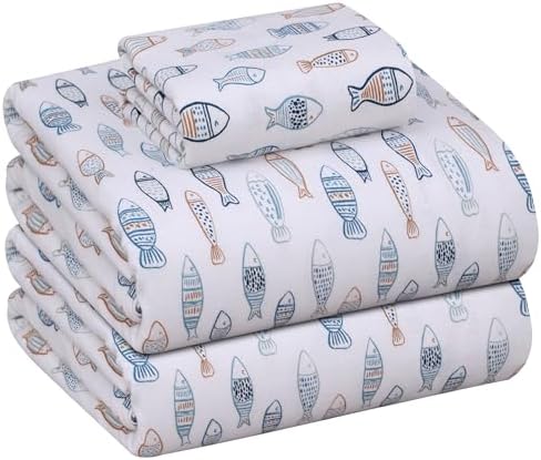 RUVANTI Flanell-Bettwäsche Queen Size - 100% Baumwolle doppelt gebürstete Bettlaken, tiefe Taschen 16 Zoll Queen-Bettwäsche-Set, atmungsaktiv und extra weich für alle Jahreszeiten - warm und gemütlich, 4-teilig, DNA-Karo