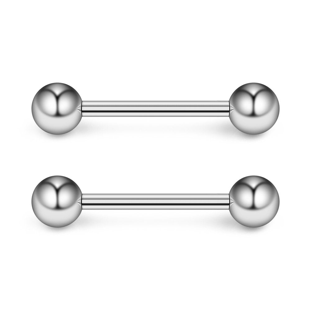 Ruifan 316L Stainless Steel Nipple Shield Barbell Ring Bar Body Piercing 14G