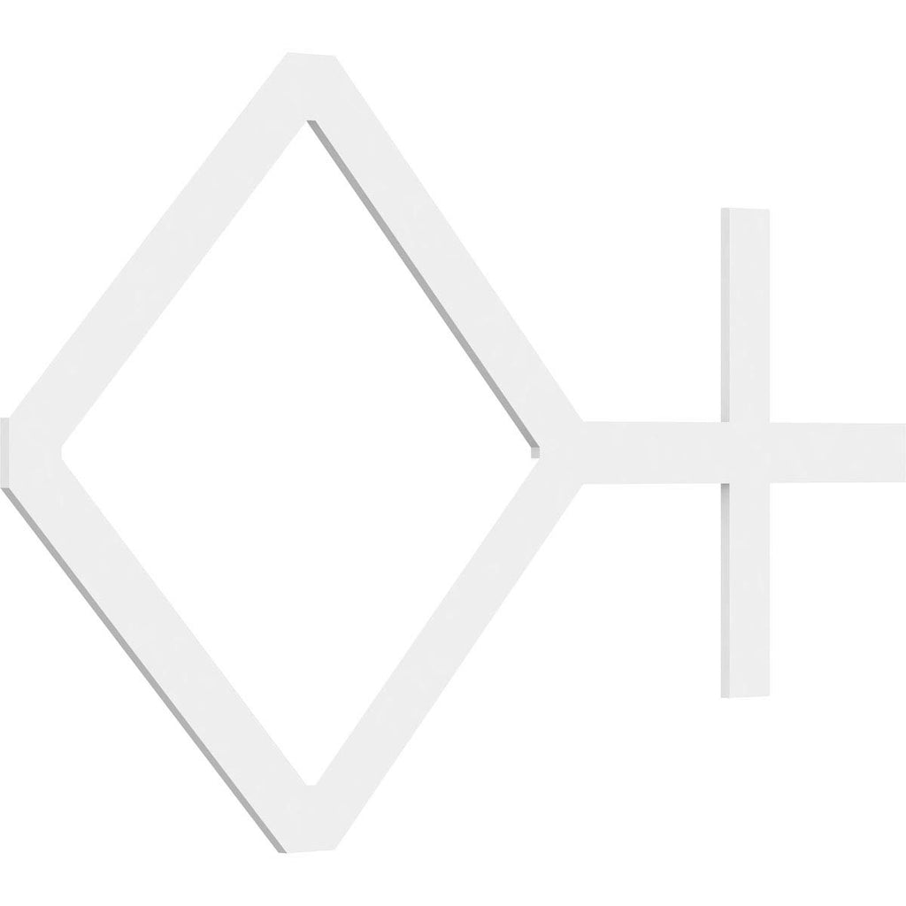 Ekena Millwork 39 "W x 23 3/8"H x 3/8"T Large Cameron Decorative Fretwork Wall Panels in Architectural Grade PVC