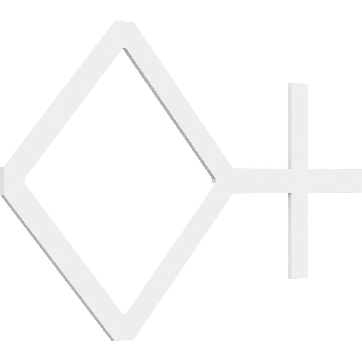 Ekena Millwork 39 "W x 23 3/8"H x 3/8"T Large Cameron Decorative Fretwork Wall Panels in Architectural Grade PVC