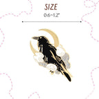Crow Pins 13PC Black Raven Enamel Pins Set Lapel Brooch Button Jewlery Cute Crows Themed Stuff for Women Backpack Hat Bag Gothic Goth Spooky Witchy Horror Skull Flower Accessories Decoration