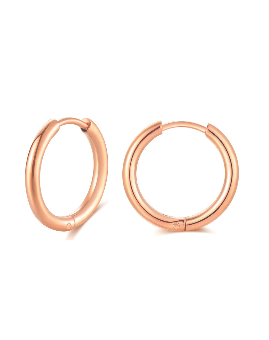 316L Surgical Stainless Steel Huggie Hoop Earrings 6mm 8mm 10mm 11mm 12mm 14mm Hypoallergenic Earrings Hoop Cartilage Helix Lobes Hinged Sleeper Earrings For Men Women
