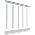 Ekena Millwork WPKP56X04DS Deluxe Shaker 8' Length PVC Wainscoting Kit, Heights up to 56" (12" - 15" Adjustable Wall Panels), White