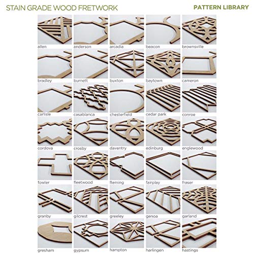 Ekena Millwork WALW24X24X0375HASMF Hastings 3/8"T Decorative Fretwork Wall Panels, 15 1/2" W X 23 H, MDF