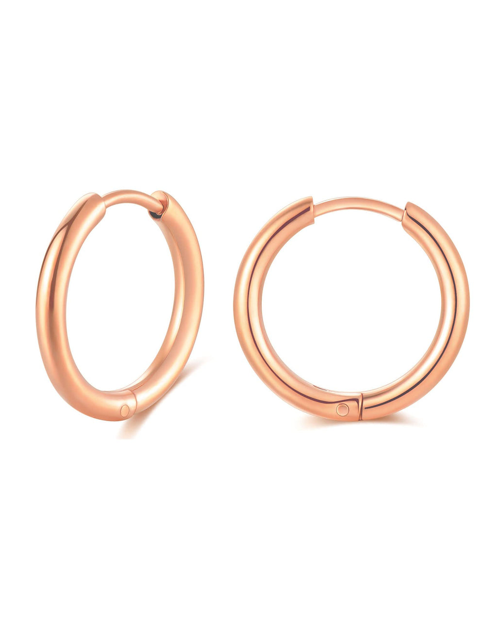 316L Surgical Stainless Steel Huggie Hoop Earrings 6mm 8mm 10mm 11mm 12mm 14mm Hypoallergenic Earrings Hoop Cartilage Helix Lobes Hinged Sleeper Earrings For Men Women