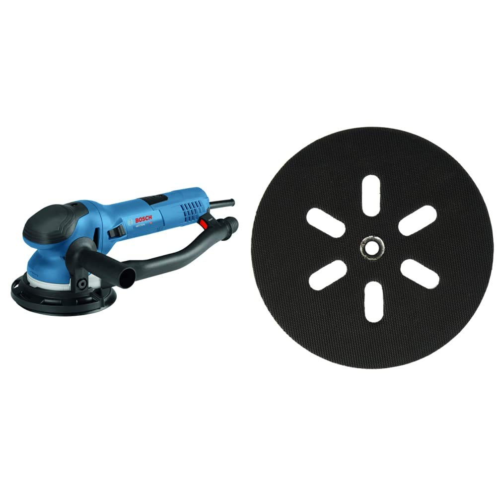 BOSCH GET75-6N Electric Orbital Sander, Polisher - 7.5 Amp, Corded, 6 Inch Disc Size - Dual-Mode: Random Orbit & Turbo