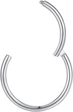 Hypoallergenic Nose Rings 20G 18G 16G 14G 12G 10G 8G 316l Surgical Steel Septum Jewelry Hinged Segment Ring Body Piercing Nose Hoop Lip Rings Nose Helix Cartilage Rook Earrings