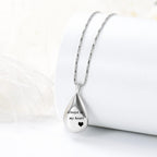 Yinplsmemory Carved Teardrop Keepsake Ashes Necklace Urn Pendant Cremation Memorial Jewelry-Always in my heart