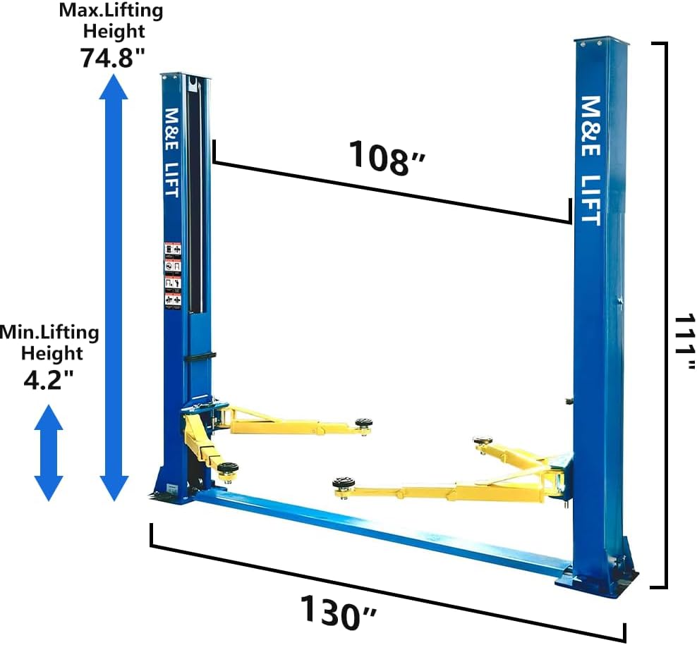 KATOOL 9000lbs 2 Post Car Lift Two/2 Post Lift Car Lift Automotive Lift for Repair Shop (220v)