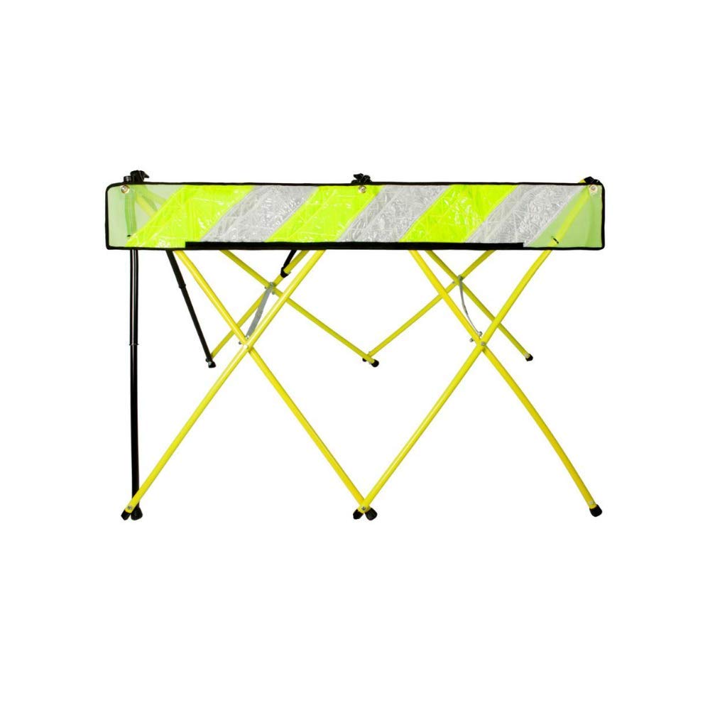 Flex-Safe Safety Barriers, Portable Expandable Barricade 5 ft Traffic Barricade Parking Barrier Folding Security Gate Scissor Gate Traffic Cones Alternative High Vis Yellow