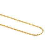 VOGREX 14K Real Solid Yellow Gold 0.7mm Box Chain Necklace with Lobster Clasp for Men and Women -16" - Grand Goldman