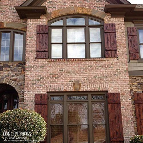 Ekena Millwork RBJ06S16X048RWR TimberCraft Three 5 3/8" Boards Joined Board-n-Batten, Rustic Wood Shutters (Per Pair), 16 1/8"W x 48"H, Rough Sawn Western Red Cedar