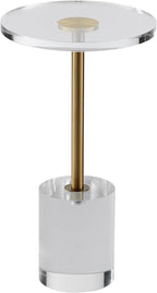 VEVOR Clear Acrylic End Table, Acrylic Side Table with a Solid Base for Coffee, Drink, Food, Snack Used in Living Room & Bedroom