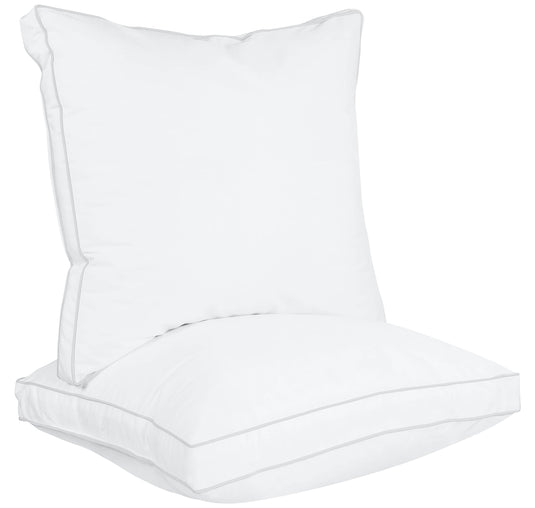 Utopia Bedding Bed Pillows for Sleeping Queen Size (White), Set of 2, Cooling Hotel Quality, Gusseted Pillow for Back, Stomach or Side Sleepers