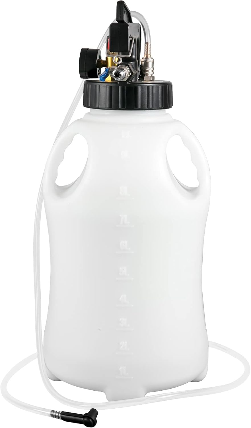 VEVOR Transmission Fluid Pump 2 Way ATF Refill System Dispenser, Oil and Liquid Extractor 10 Liter Large Capacity, Automatic Transmission Fluid Pump Tool Set with 14 Pieces ATF Filler Adapters