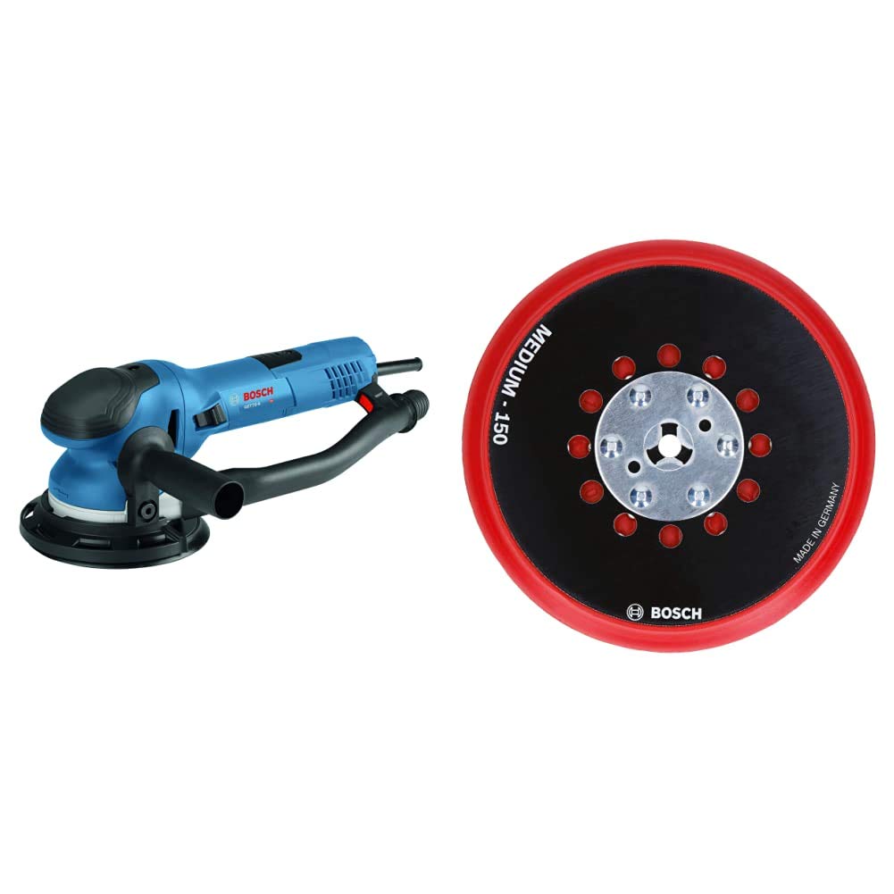 BOSCH GET75-6N Electric Orbital Sander, Polisher - 7.5 Amp, Corded, 6 Inch Disc Size - Dual-Mode: Random Orbit & Turbo