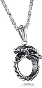 Cross Eternal Ring Pendant Necklace Stainless Steel Pendant Necklace for Men Women Best Friend Necklaces