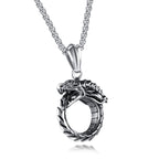 Cross Eternal Ring Pendant Necklace Stainless Steel Pendant Necklace for Men Women Best Friend Necklaces