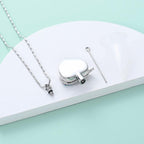 Yinplsmemory Hummingbird Cremation Jewelry Crystal Heart Urn Ashes Necklace for Women Men Memorial Keepsake Necklace of Loved One