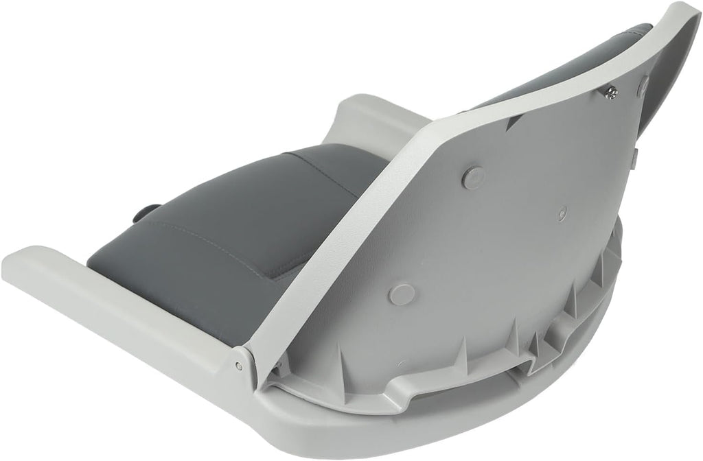 Folding Boat Seat Padded Folding Boat Chair with Backrest Marine BassJon Boat Seat (Grayshell Charcoal)