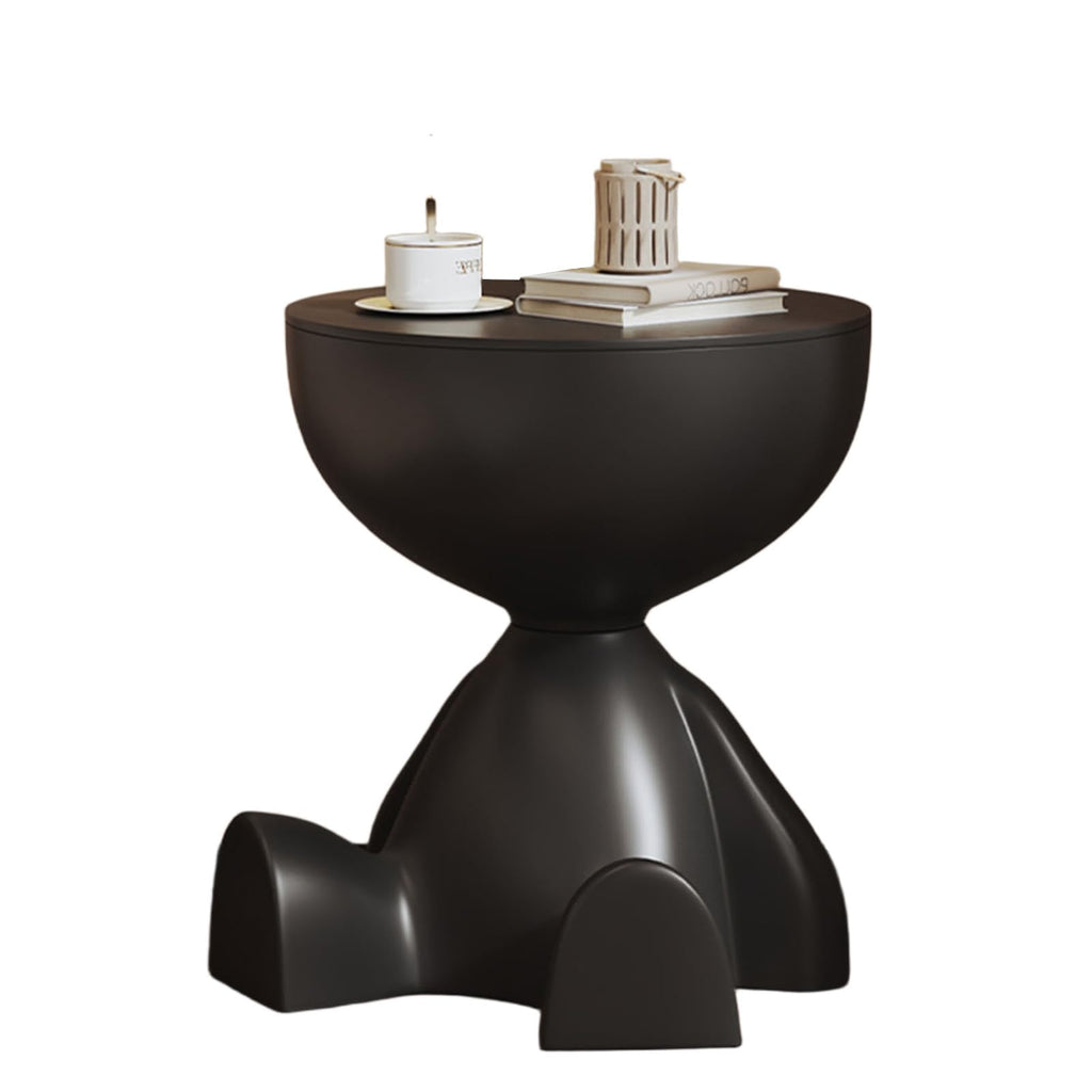 Mini Side Table, Circle Coffee Table, Nightstand, Mini End Tables Accent Living Room Bedroom Balcony Office, Bedside Home Decor for Living Room, Bedroom, Small Spaces, Easy Assembly (Pink)