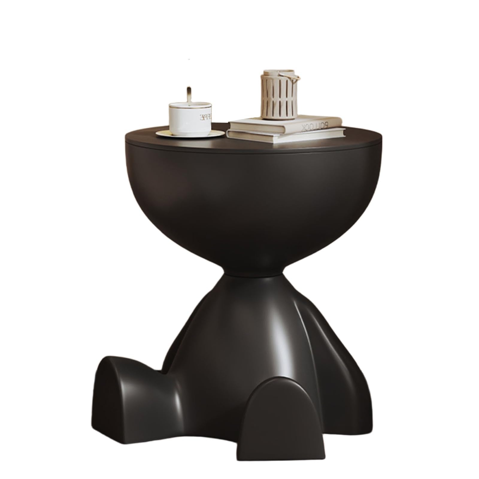 Mini Side Table, Circle Coffee Table, Nightstand, Mini End Tables Accent Living Room Bedroom Balcony Office, Bedside Home Decor for Living Room, Bedroom, Small Spaces, Easy Assembly (Pink)