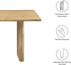 Modway Amistad 44" Rectangular Solid Wood Modern Farmhouse Coffee Table in Oak