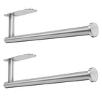 DEKAVA Paper Towel Holder Under Cabinet Wall Mount for Kitchen Towel, Self-Adhesive Bar, Rack, SUS304 Stainless Steel 13 inch (BlackA, 1)