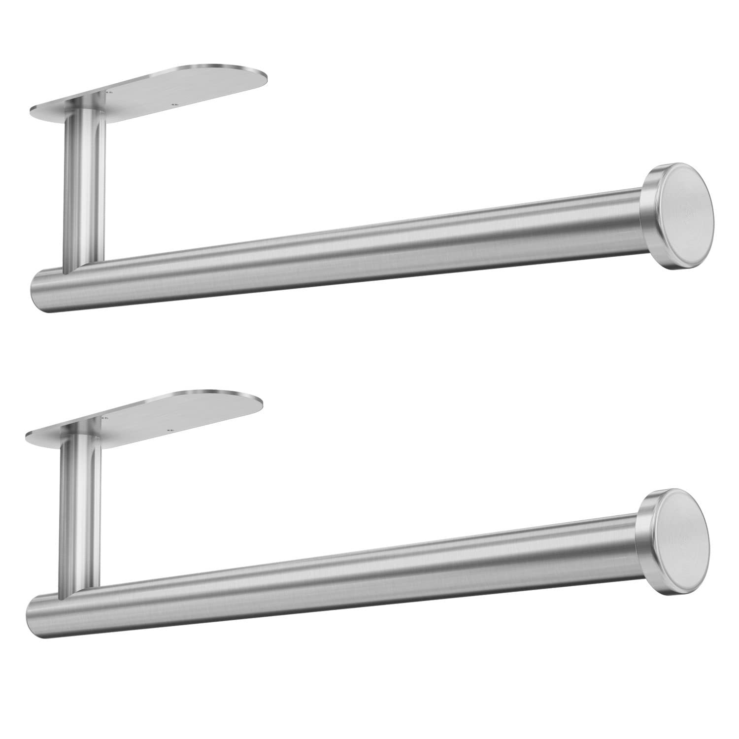 DEKAVA Paper Towel Holder Under Cabinet Wall Mount for Kitchen Towel, Self-Adhesive Bar, Rack, SUS304 Stainless Steel 13 inch (BlackA, 1)