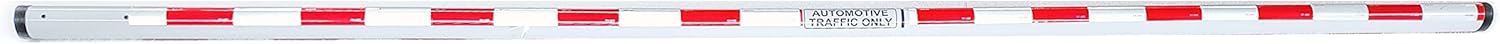 Parking Barrier Arm 12ft 2 Pieces X 6 ft Aluminum Round Replacement Arm for Gate Operator DOT-C2 Reflective Safety Tape (with Red/Silver Stripes)