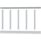 Ekena Millwork WPKP56X04DS Deluxe Shaker 8' Length PVC Wainscoting Kit, Heights up to 56" (12" - 15" Adjustable Wall Panels), White
