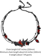original design hip hop style Red beaded bracelet Gothic Black Crow bracelet Ladies Holiday party gift M3363