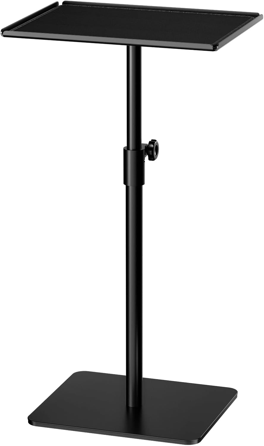 RCHYFEED Metal End Table, Height Adjustable Side Tables Living Room, Small Side Table for Small Spaces with Matte Black Tray, Square Drink Coffee Tables Sofa Table for Bedroom, Sofa Tray Table Indoor