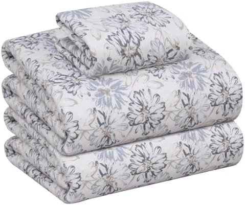 RUVANTI Flanell-Bettwäsche Queen Size - 100% Baumwolle doppelt gebürstete Bettlaken, tiefe Taschen 16 Zoll Queen-Bettwäsche-Set, atmungsaktiv und extra weich für alle Jahreszeiten - warm und gemütlich, 4-teilig, DNA-Karo