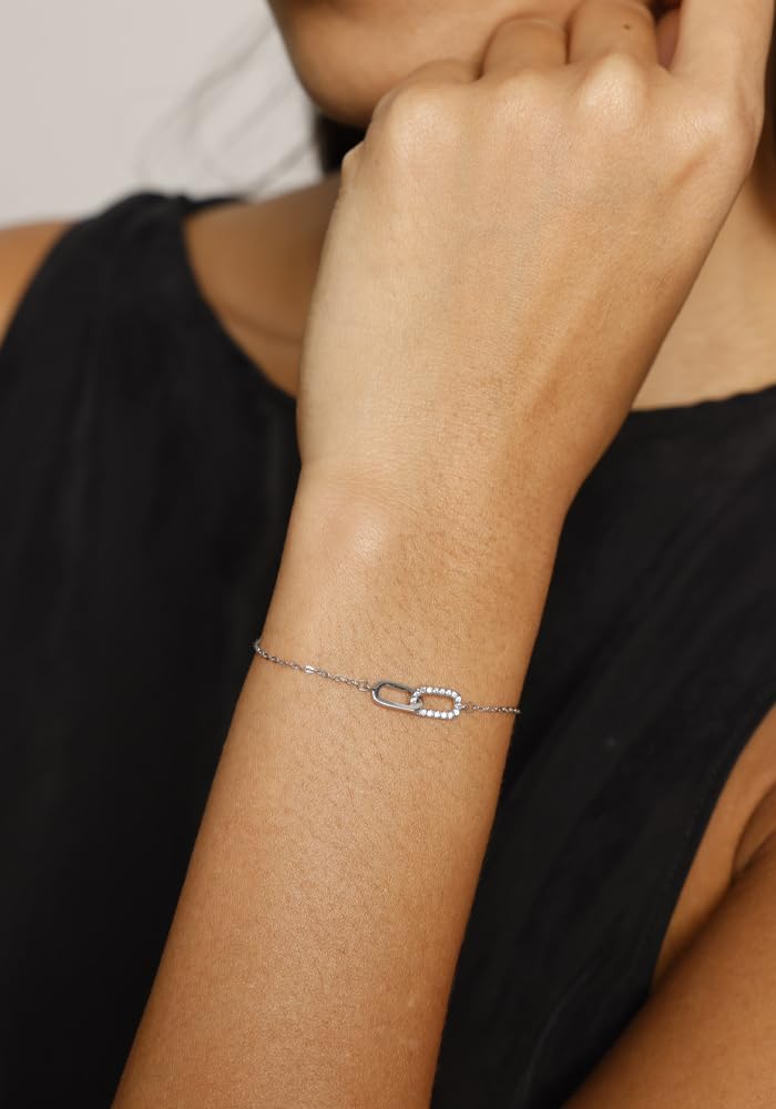 SINYARS Sterling Silver Bracelets for Women Friendship Bracelets for Bestie, Best Friend Jewelry for Birthday, Wedding