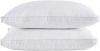 puredown® Goose Feathers and Down White Pillows with 100% Cotton Cover, Bed Sleeping Hotel Collection Pillows Set of 2, Standard Size