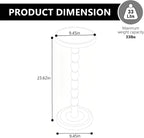 Wood Round Side Table, Small End Table, Plant Stand, Coffee ＆ Drink Table for Living Room,Patio, Bedside, Balcony, Indoor/Outdoor Use (Black)