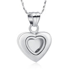 Imrsanl Small Heart Cremation Urn Necklace for Ashes Stainless Steel Memorial Ash Pendant Keepsake Jewelry