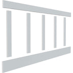 Ekena Millwork WPKP32X03CS Classic Shaker 8' Length PVC Wainscoting Kit, Heights up to 32" (12" - 15" Adjustable Wall Panels), White