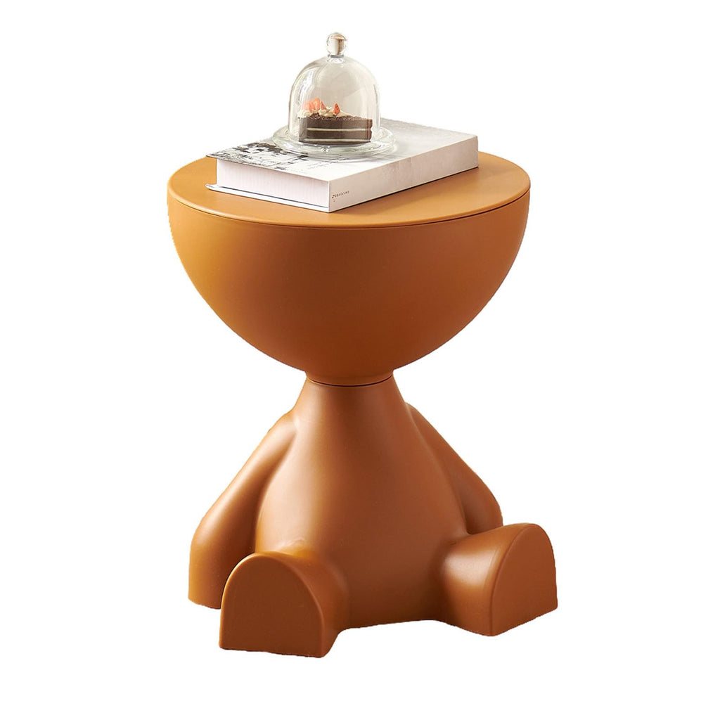 Side Table, Circle Coffee Table, Nightstand, Small End Table Accent Living Room Bedroom Balcony Office, Bedside Home Decor for Living Room, Bedroom, Small Spaces, Easy Assembly (Green)