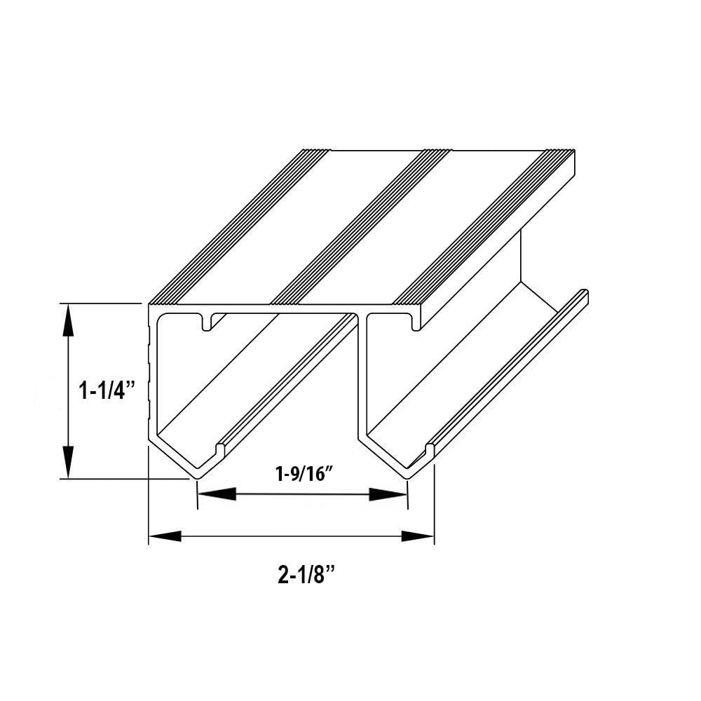 Sliding Closet Door Hardware Kit - 94-inch Double Track for 2 Or 3 Bypass Doors Up to 100lbs - SLID'UP 110 - Grand Goldman