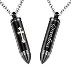 Celtic Cross Bullet Urn Necklaces for Ashes Cremation Jewelry Keepsake Memorial Pendant